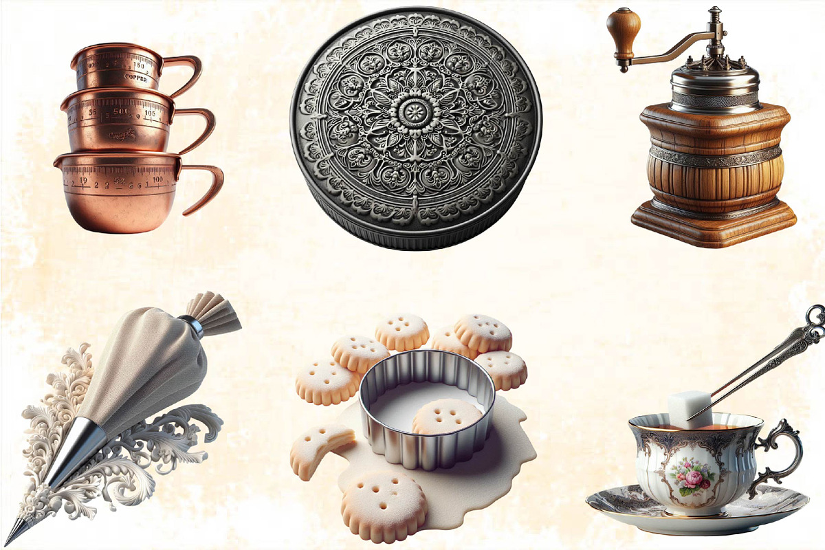 Vintage Baking Sublimation Clipart, an Illustration by SVGArt (Photo 2 of 8)