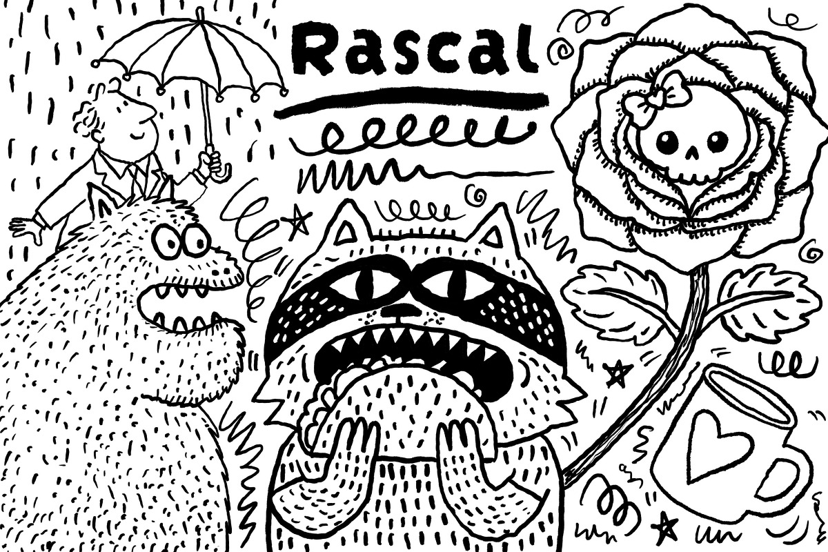 Crunchy Cartoon Inkers Brushes, a Brush Add-On by Heather Green Designs (Photo 6 of 10)