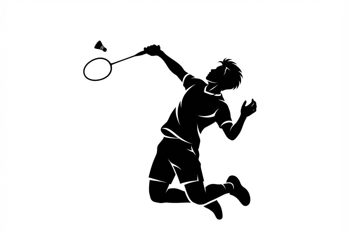 60 Badminton Player Smash Silhouette, a Person Illustration by Amazin_art (Photo 40 of 42)