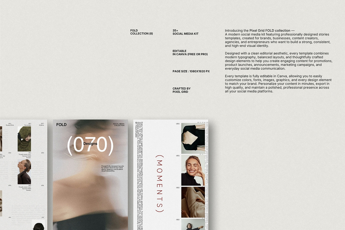 FOLD | Instagram Template (II), a Social Media Template by Pixel Grid (Photo 5 of 10)