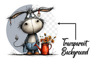 Whimsical Donkey Clipart, an Illustration by Pixels.Craft (Thumbnail 2 of 6)