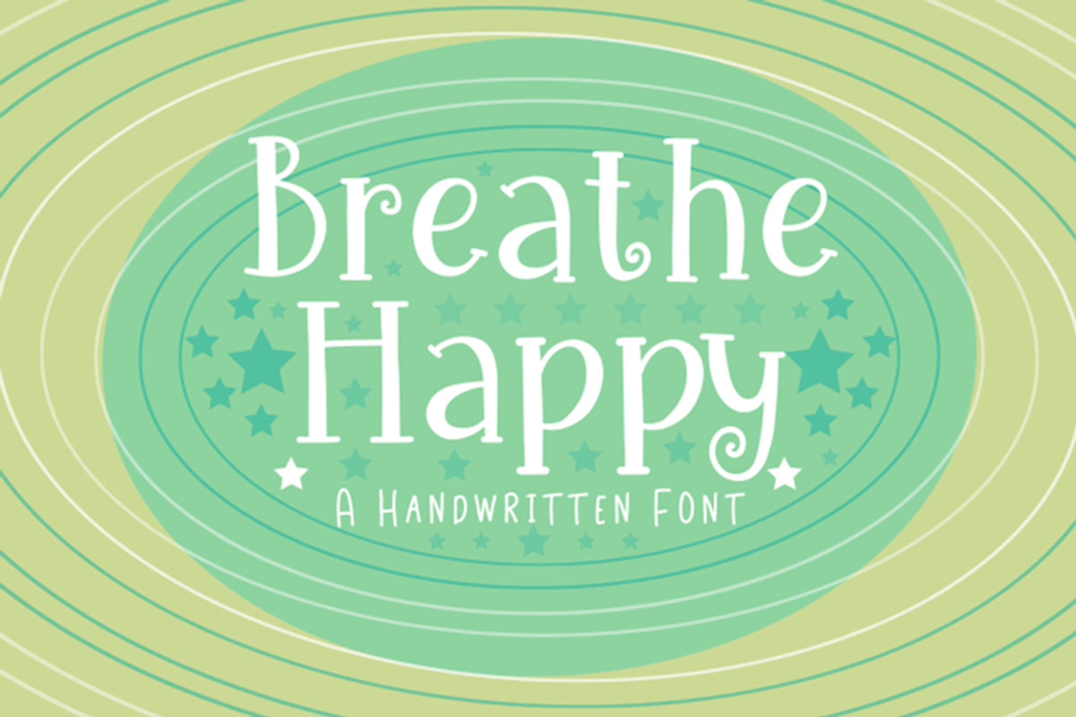 Breathe Happy, a Serif Font by Carrtoonz (Photo 1 of 6)