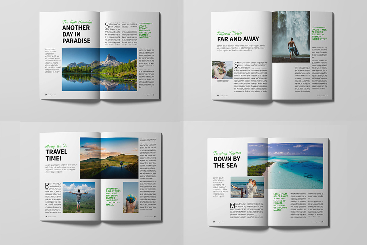 Travel Magazine Template, a Magazine Template by xtratimebd (Photo 4 of 4)