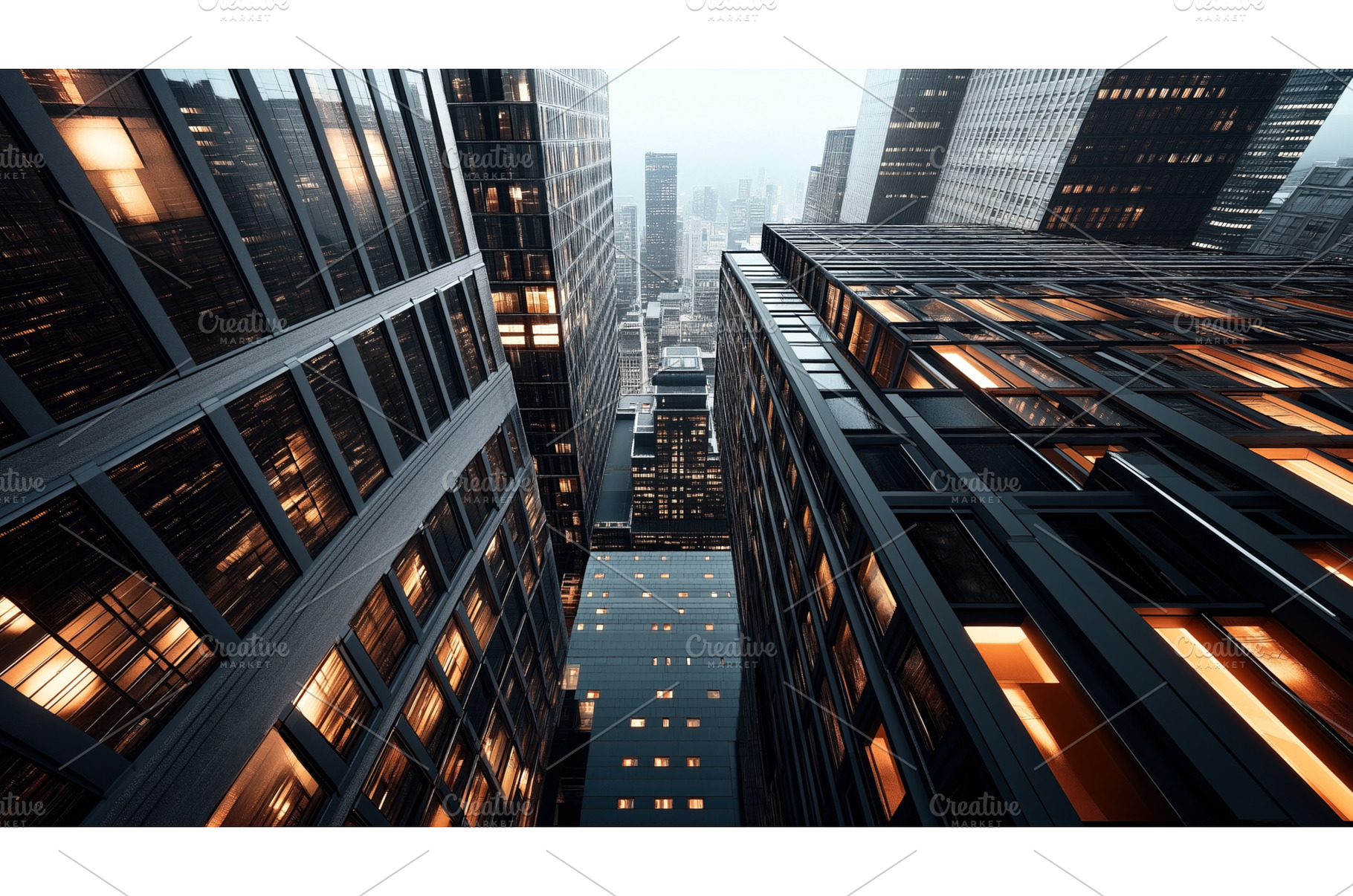 Perspective view of modern high-rise, an Architecture Photo by Sergey Kotenev