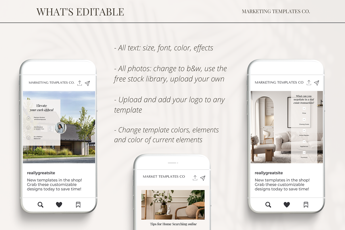 March Real Estate Posts & Captions, a Social Media Template by Marketing Templates Co. (Photo 10 of 10)