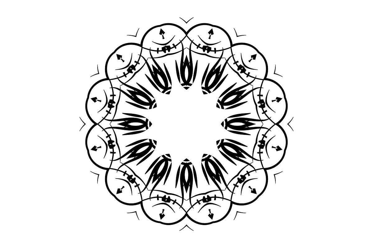 Modern Black and White Mandala Pack, a Decorative Illustration by NJ Himel (Photo 82 of 101)