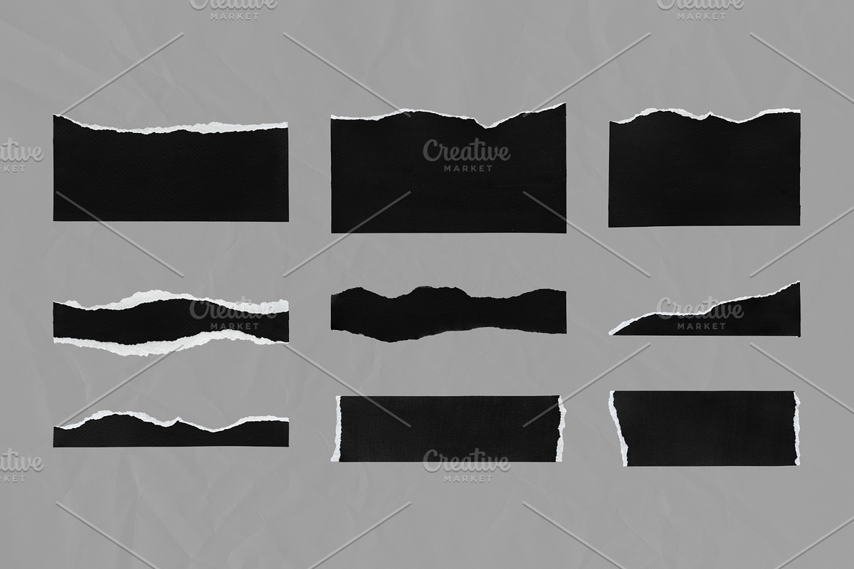 34 Black & White Ripped Paper Pieces, an Abstract Photo by Ksuview (Photo 2 of 5)