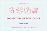 Ecommerce Line Icons, an Outline Icon by Made by Made (Thumbnail 1 of 9)