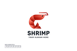 Shrimp Gradient Vector Logo, a Branding & Logo Template by yuanesei