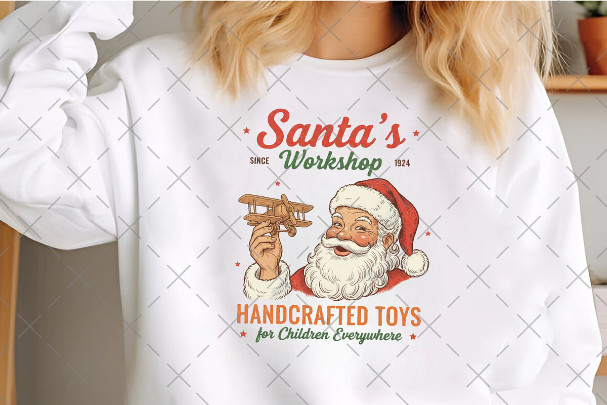 Christmas Santa Vintage Farmhouse, an Illustration by Craft Nest (Photo 3 of 6)