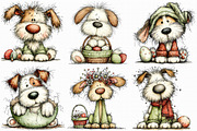 Whimsical Easter Dogs Clipart, an Illustration by Libby Wishes (Thumbnail 8 of 9)
