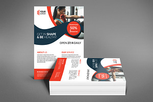 Women Health & Gym Flyer Template