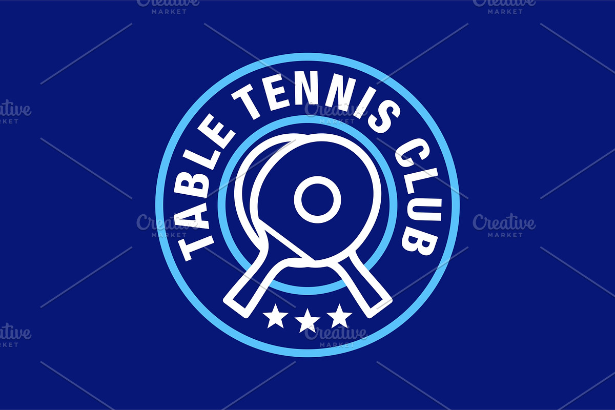 Table tennis emblem logo, a Branding & Logo Template by swarnstudio (Photo 1 of 3)