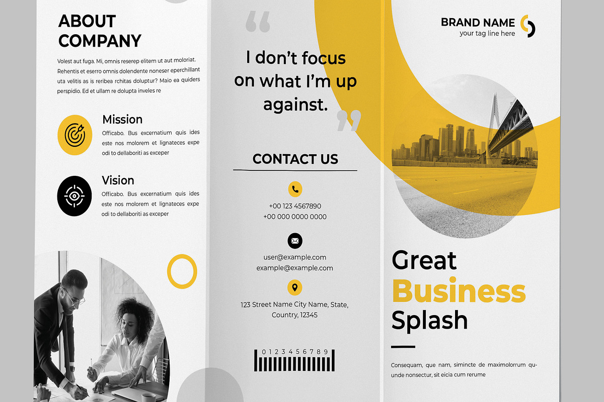 Creative Trifold Brochure Template, a Brochure Template by MightyDesign (Photo 3 of 6)