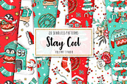 Winter digital paper, Christmas, a Pattern Graphic by Collart Studio (Thumbnail 1 of 9)
