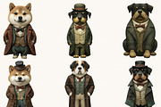 Vintage Dogs Clipart Bundle, an Animal Illustration by Design Scotch (Thumbnail 4 of 8)