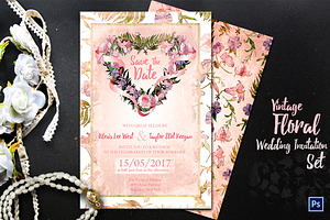 Floral Wedding Invitation Suite 