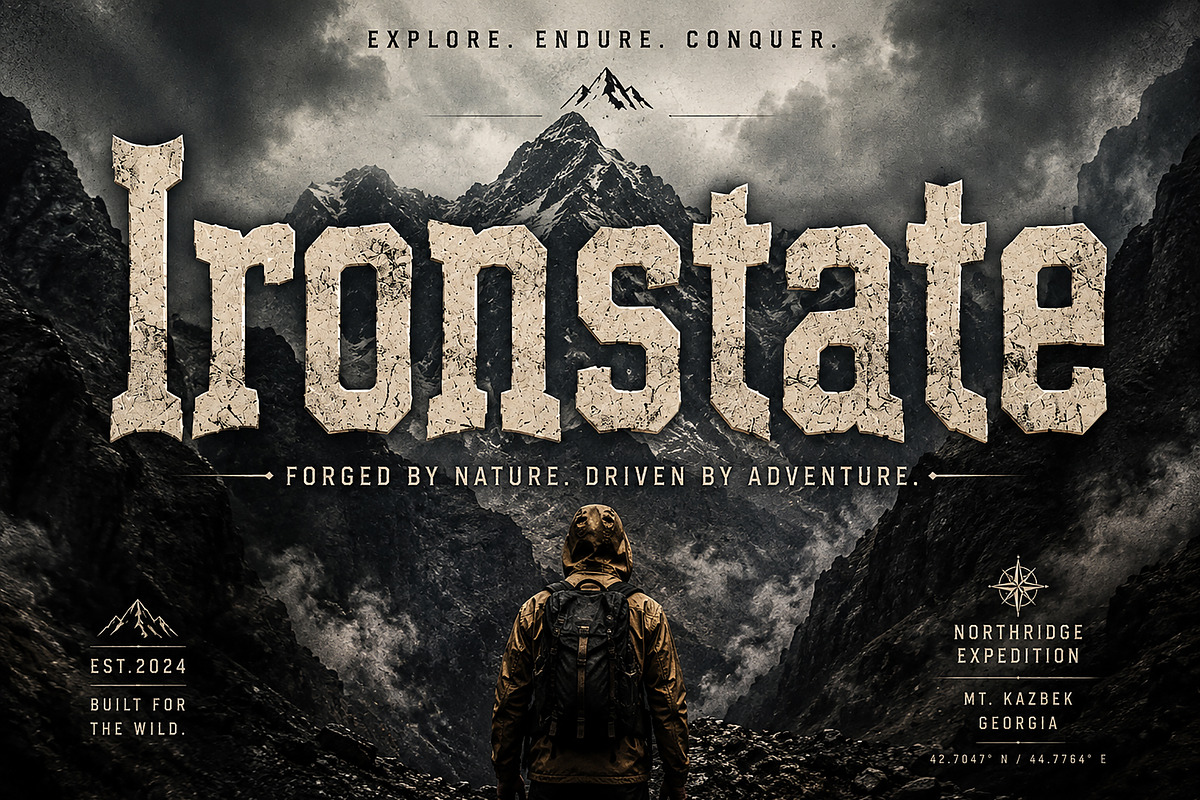 Ironstate, a Blackletter Font by Wow Magic (Photo 1 of 4)