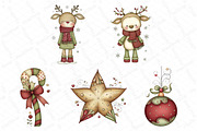 Cute Christmas Clipart Bundle, an Illustration by DreamPrint404 (Thumbnail 3 of 6)