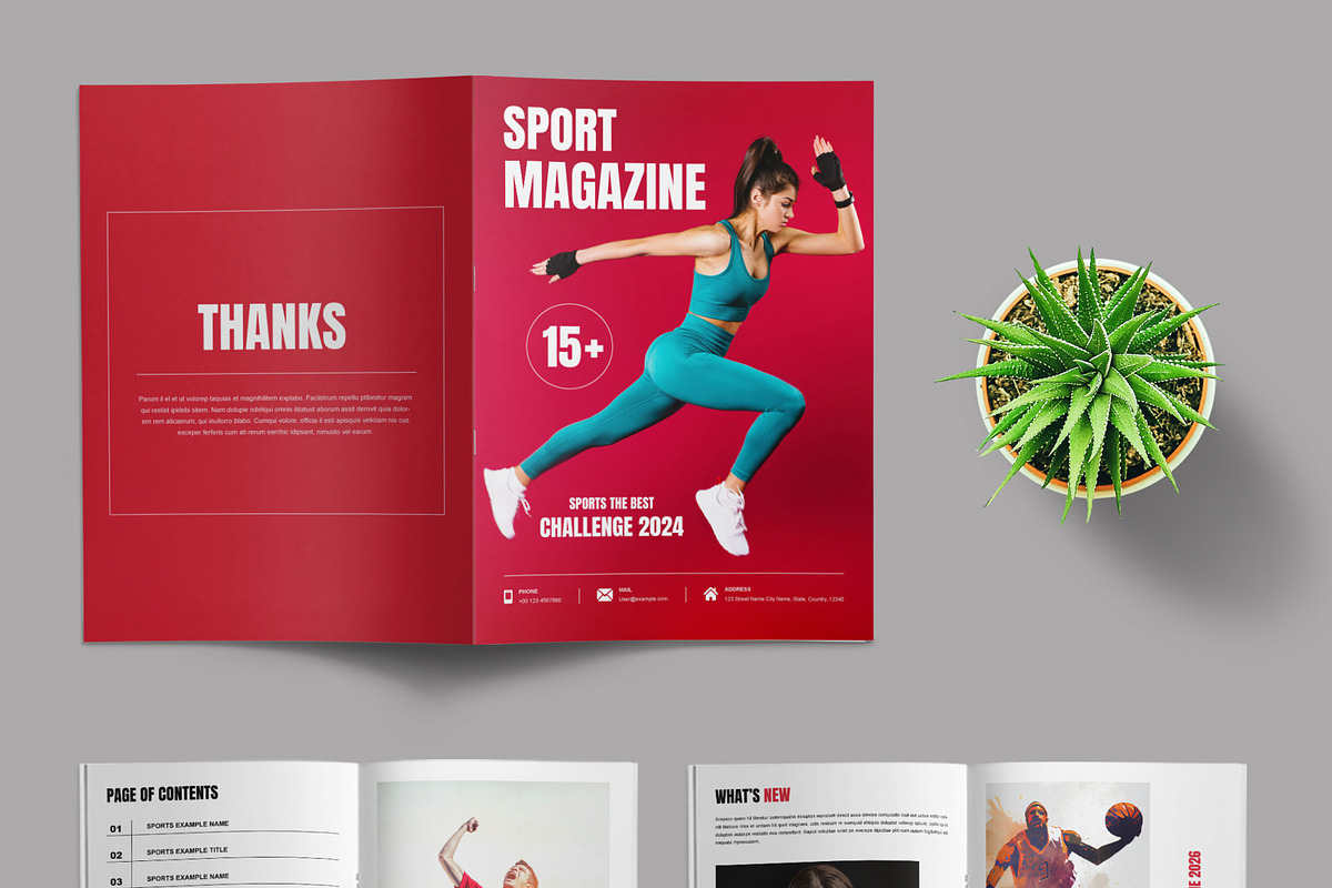 Sports Magazine Template Layout, a Magazine Template by ContestDesign (Photo 2 of 4)