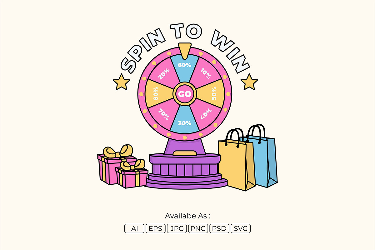 Fortune Spinning Wheel Discount, an Object Illustration by Partikusi Design (Photo 2 of 3)