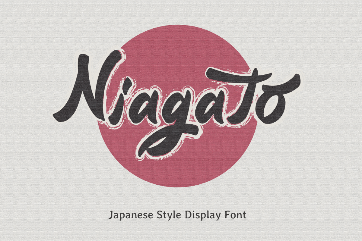 Niagato - Japanese Display Font, a Script Font by Attype (Photo 1 of 8)