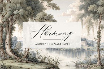 Harmony Landscape & Wallpaper, a Wallpaper Graphic by by creative paper