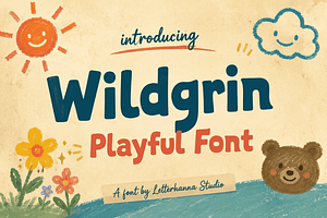 Wildgrin Font: Bold Playful, a Handwritten Font by Letterhanna Studio