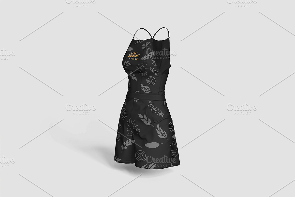 Women Short Jumpsuit, a Shirt Mockup by Pixie Creative (Photo 4 of 4)