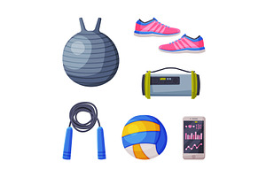 Sport Equipment and Gear for, an Object Illustration by TopVectors