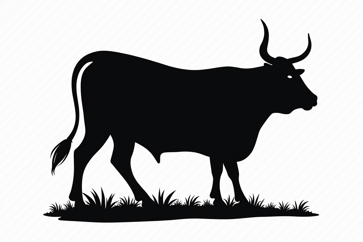 Standing Bull Silhouette Pack, an Illustration by jahid234 (Photo 5 of 9)