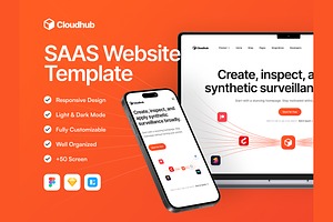Cloudhub SaaS Website Kit, an UI Kit Template by DjectStudio