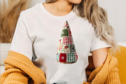 Vintage Retro Patchwork Christmas Tr, an Illustration by SVGArt (Thumbnail 7 of 8)