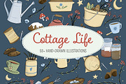 Cottage Life Illustration Set, an Object Illustration by Lena Elizer Art + Design (Thumbnail 1 of 4)