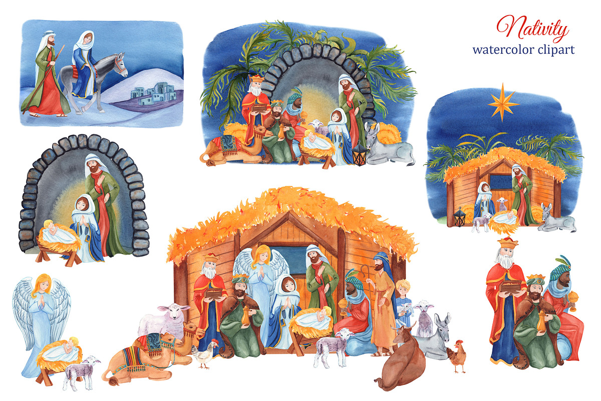 Nativity Christmas, an Illustration by s.yanyeva (Photo 3 of 10)