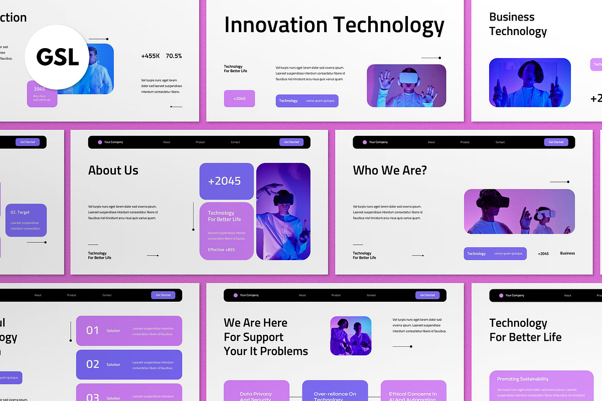 Business Technology Google Slide, a Presentation Template by graphicook (Photo 1 of 4)