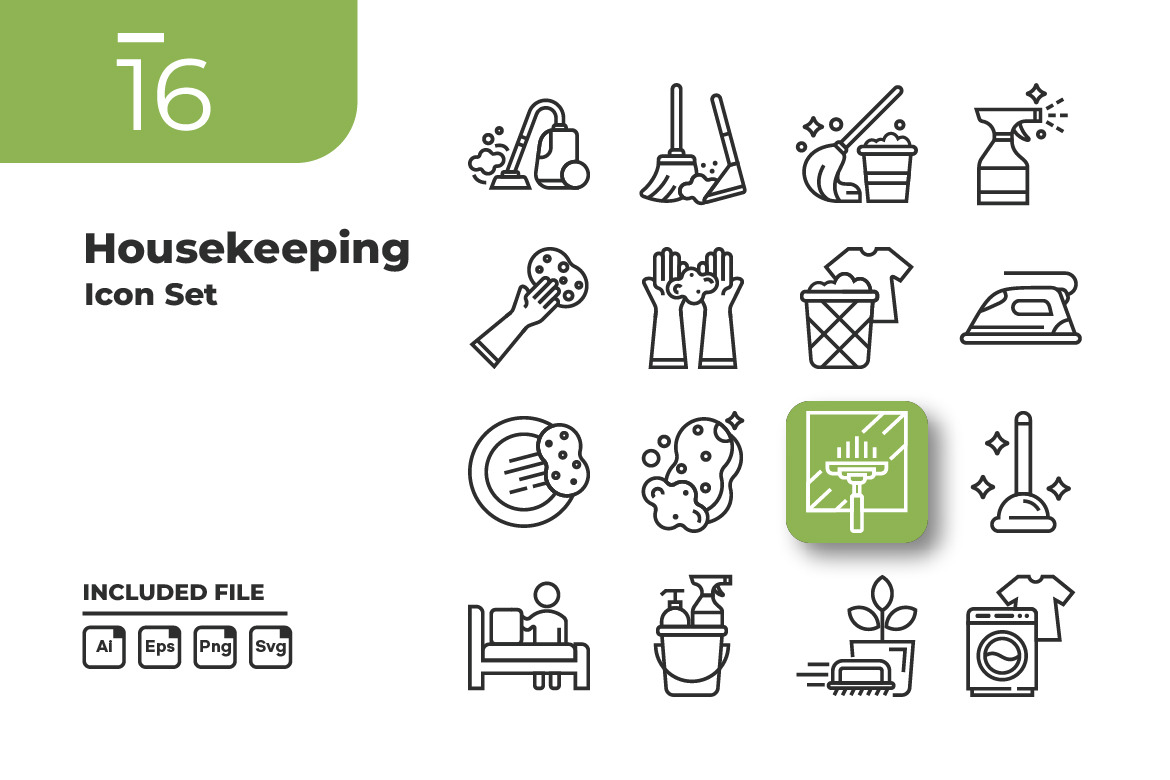 Housekeeping Icons | Creative Market