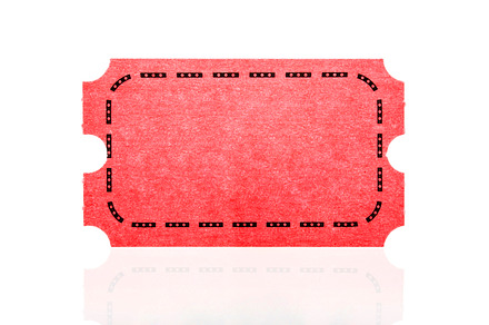 Red ticket isolated