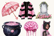 Watercolor Pretty Haunting Clipart, an Object Illustration by Design Scotch (Thumbnail 3 of 9)