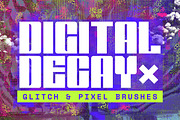 Glitch and Pixel Brushes, a Brush Add-On by Tomasz Ostrowski Design (Thumbnail 1 of 15)