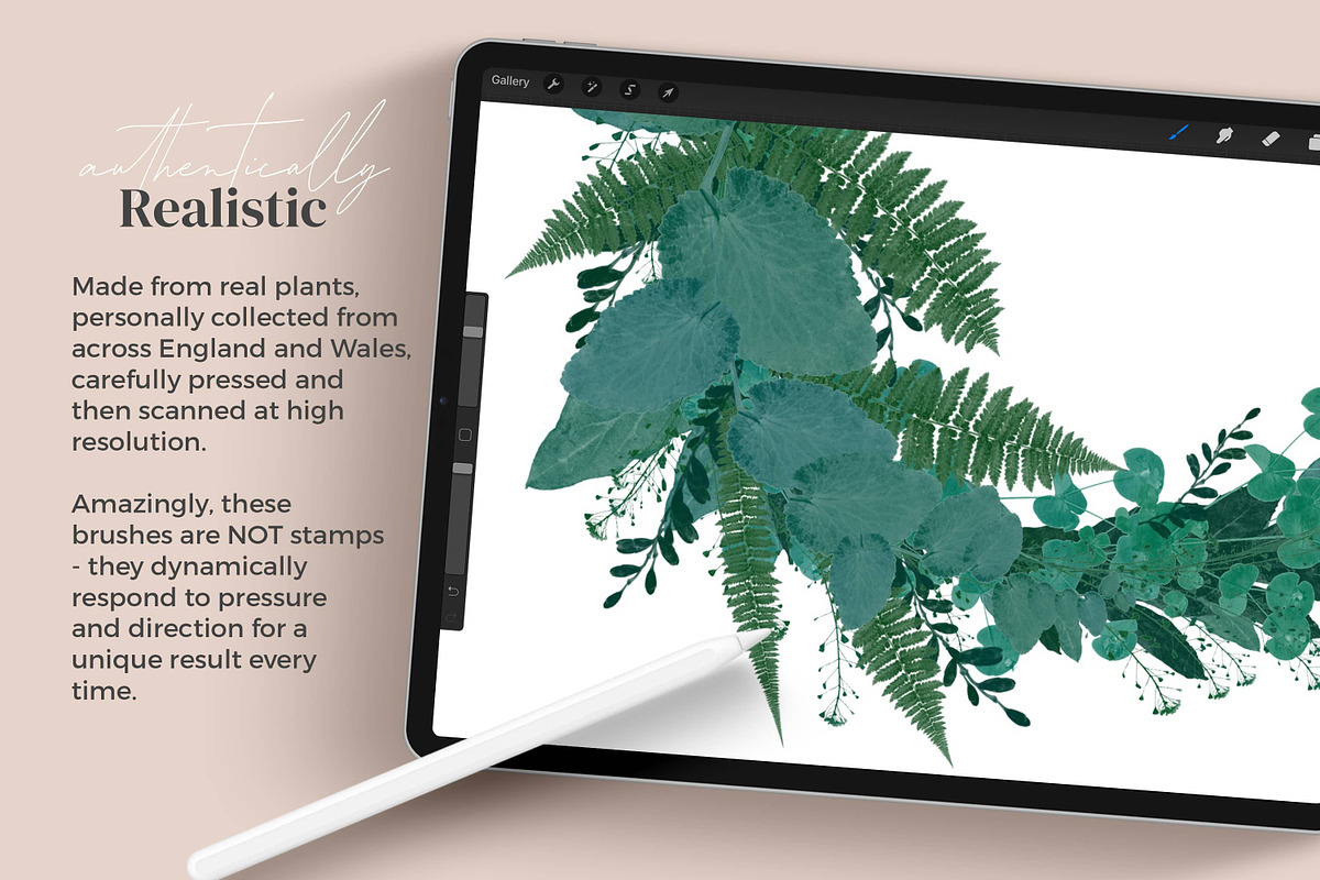 Greenery Brushes for Procreate, a Brush Add-On by AJ Brushes (Photo 2 of 9)