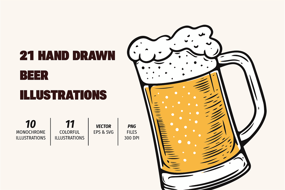 Beer Doodles & Brewery Clipart, a Food Illustration by Oktyabr (Photo 6 of 6)