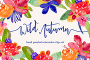 Wild Autumn Watercolor Clip Art, an Illustration by Emerald & Ivy Studios (Thumbnail 1 of 3)
