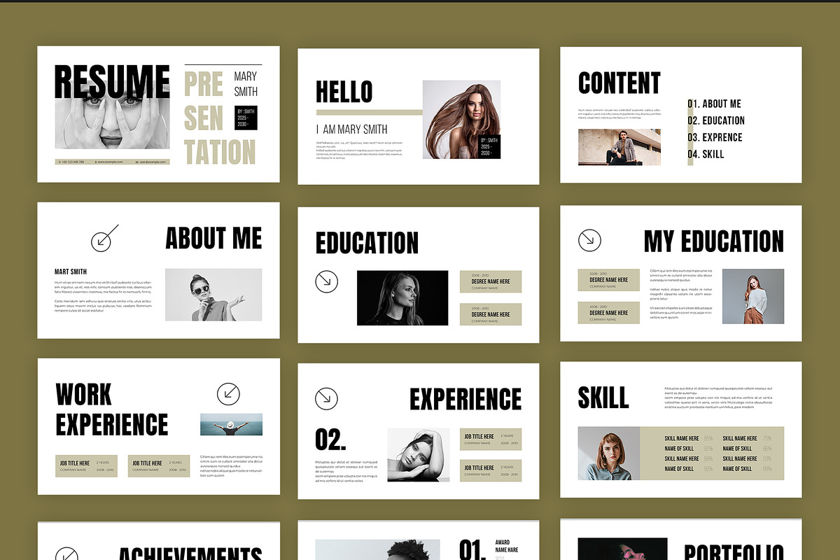 Resume Presentation Template, a Presentation Template by MightyDesign (Photo 3 of 7)