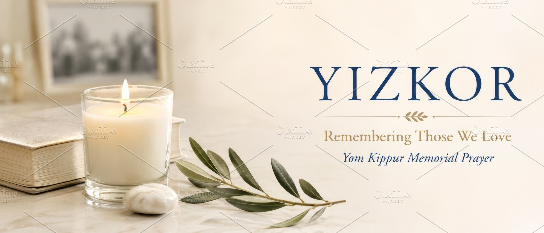Yom Kippur Yizkor candle and olive b, a Photo by Dvoevnore photos