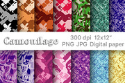 Camouflage set of seamless patterns, a Pattern Graphic by AlexZeL (Thumbnail 1 of 7)