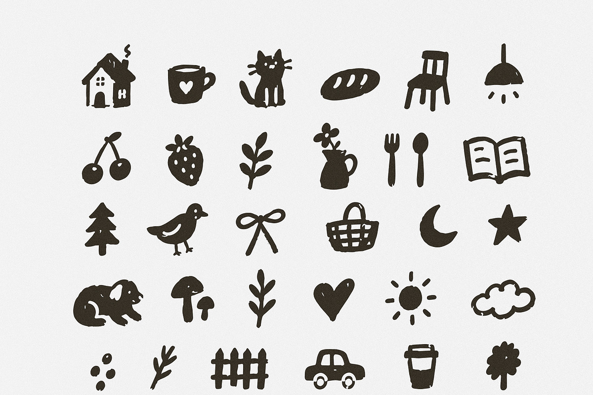 Cottage Living Illustration Icon Set, a Decorative Illustration by anastasiia.art (Photo 4 of 8)