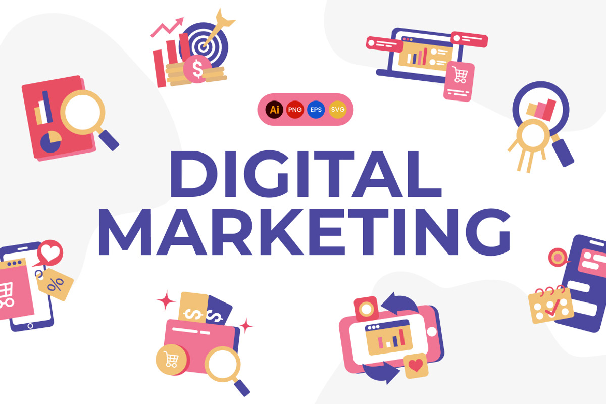 Digital Marketing Icon, an Object Illustration by Loin Studio (Photo 1 of 3)