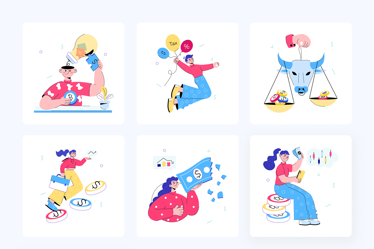 Animated Trading Mini Illustrations, a Person Illustration by Prosymbols (Photo 6 of 11)