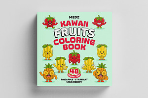 Kawaii Fruits Coloring Book vol 03